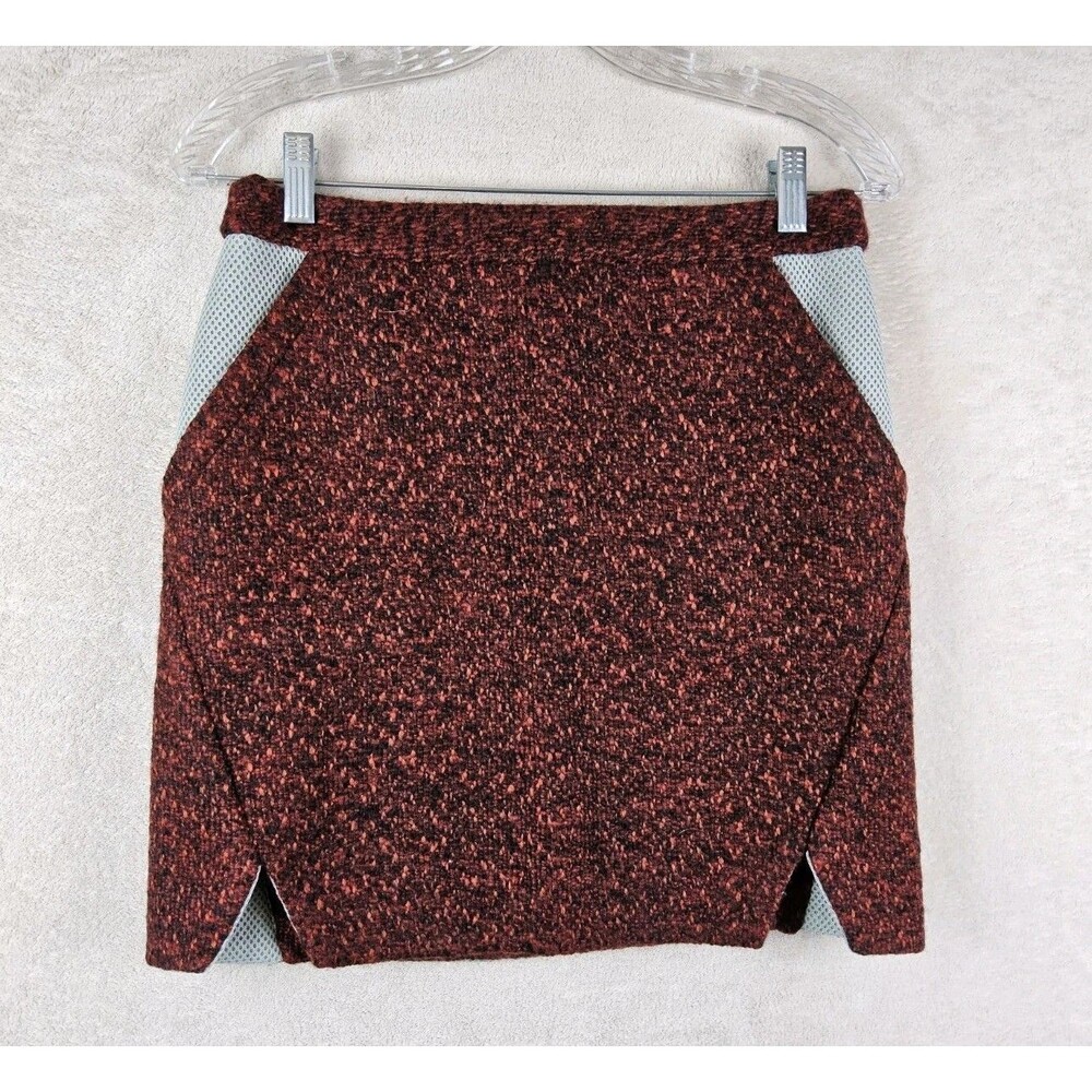 Rebecca Minkoff Women's Wool Blend Winter Mini Skirt Size 4